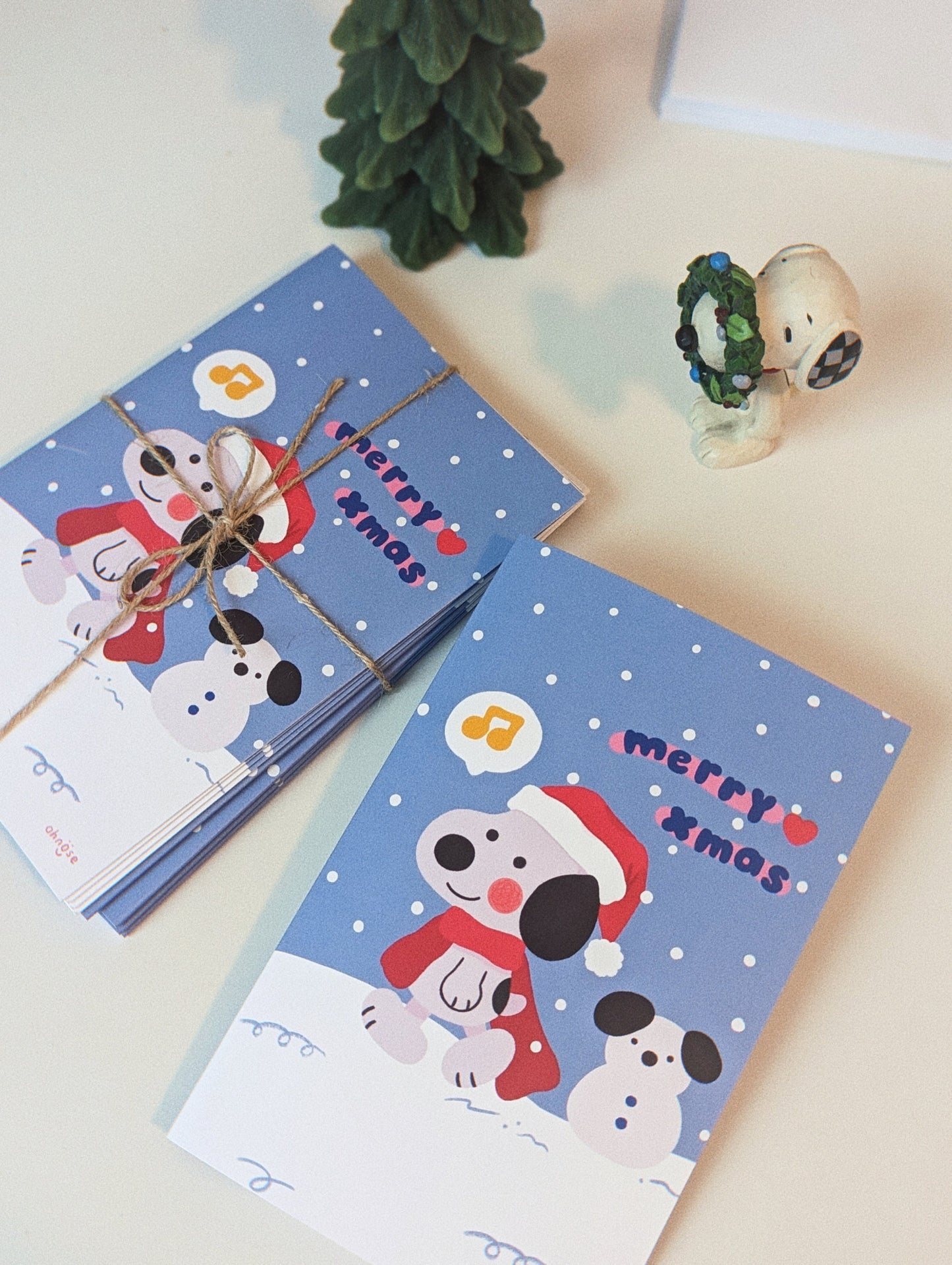 Snoopy Holiday Card--Merry Christmas | Holiday Cards & Gifts, Charlie Brown and Snoopy|Peanuts|Hand-drawn Illustrations| Season's greetings