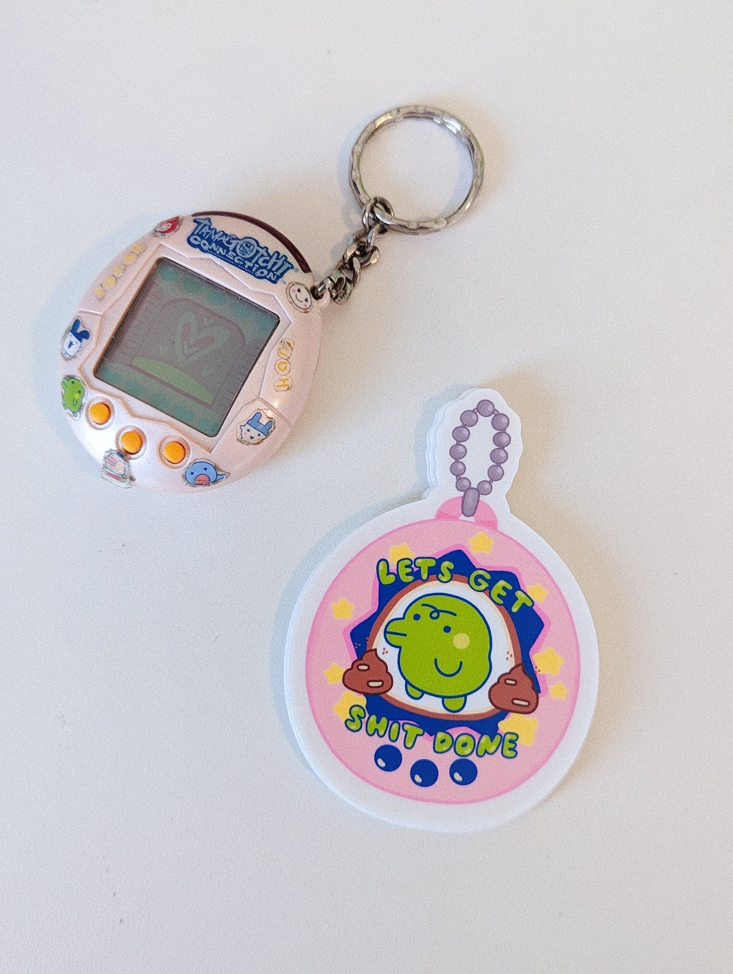 Let's Get Shit Done Sticker (Kuchipatchi Tamagotchi)