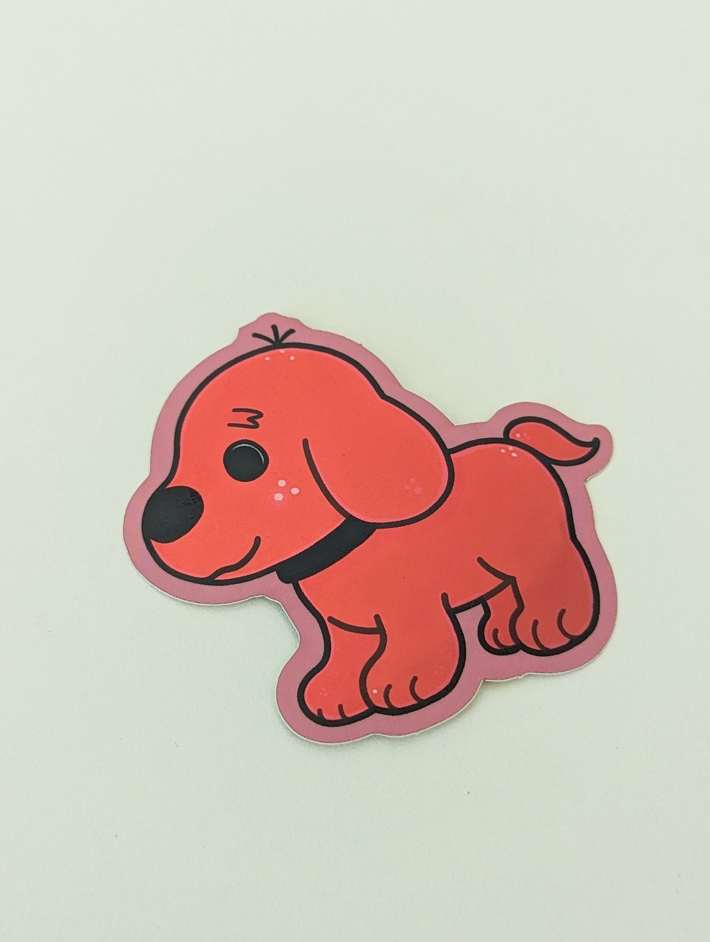 Clifford the Big Red Dog Sticker| Metallic Mirror Finish| Childhood Book| Nostalgic Kidcore