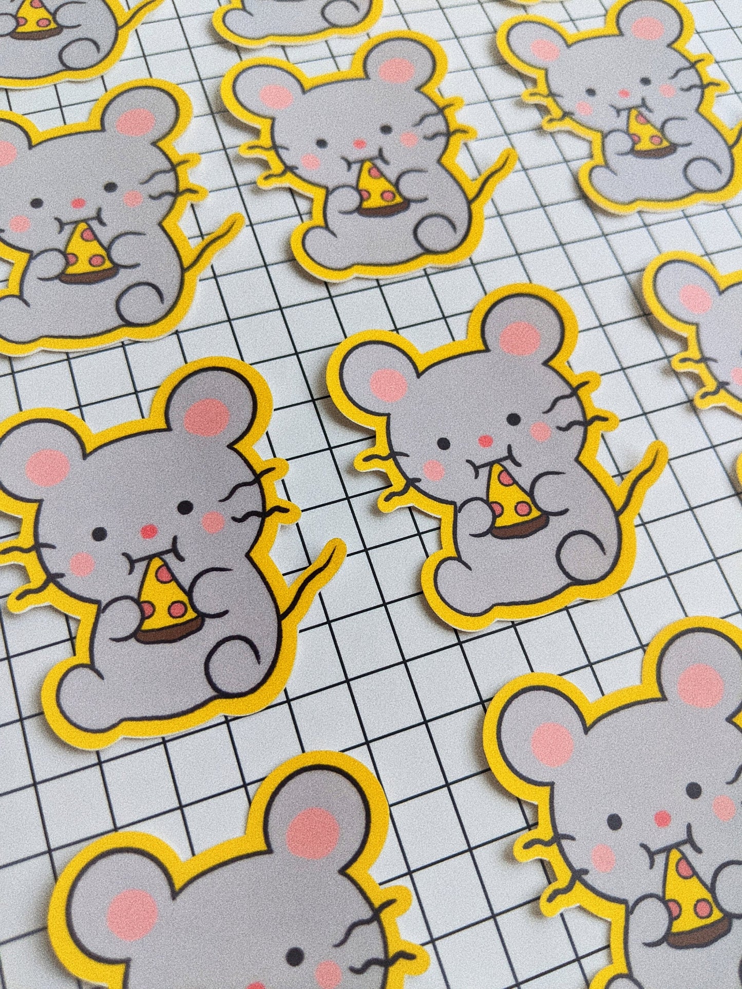 Little Apple the Rat Eating Pizza Sticker | Pizza Rat, NYC Pizza Rat, New York Rat | Cute Matte Weatherproof Vinyl Sticker