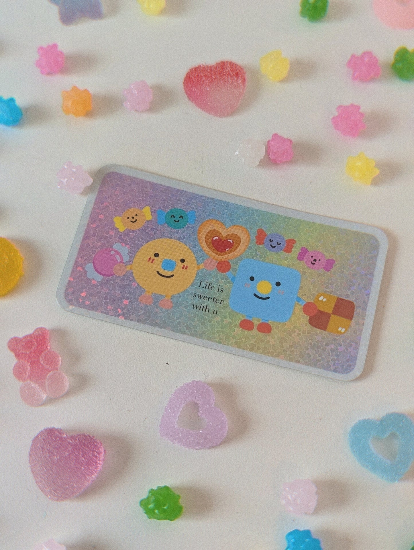 Rainbow Candy Glitter Sticker--Ell & Opal| Life is Sweeter with /you| Cute sweets