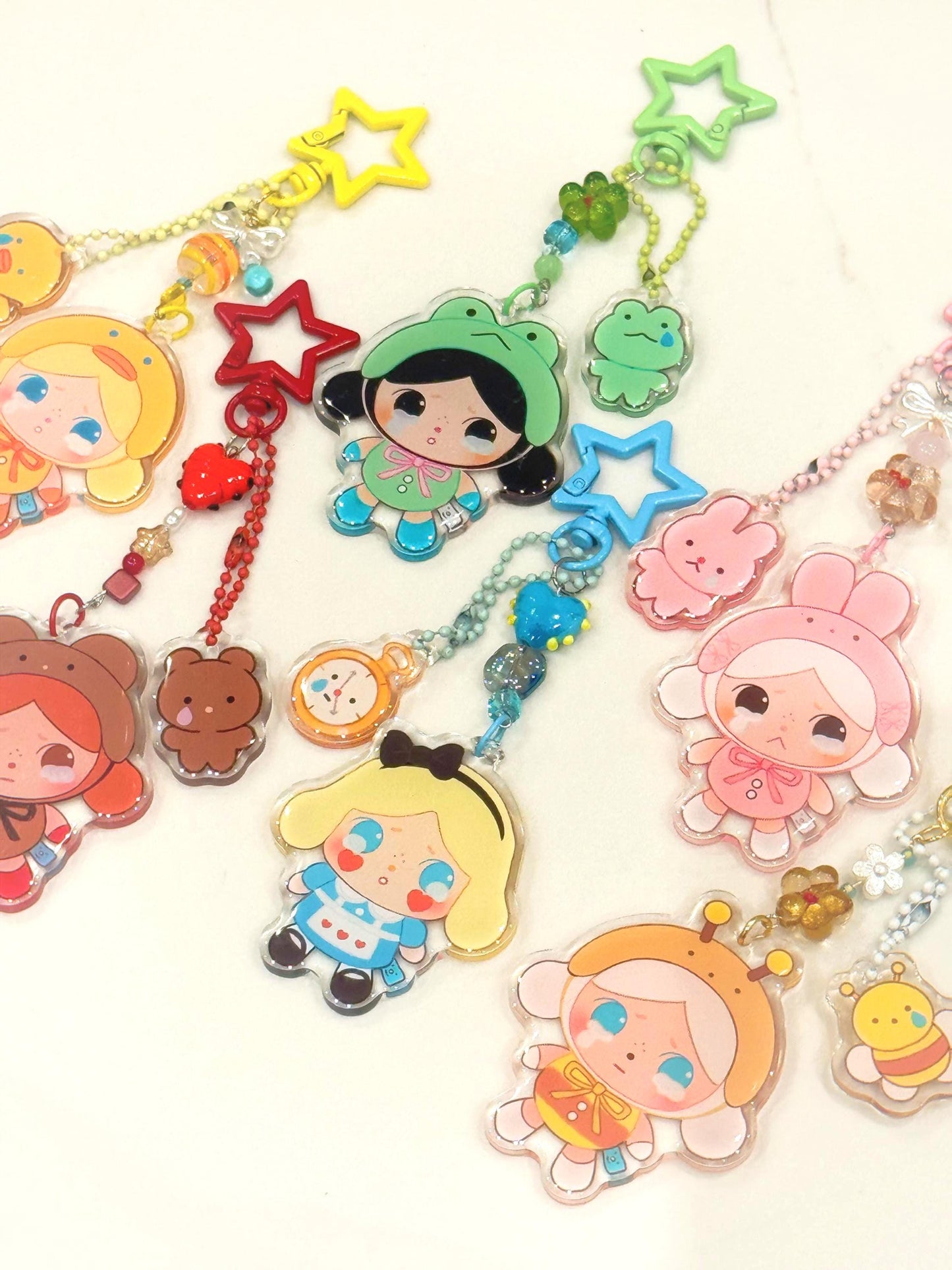 Gacha CryBaby Jewelry Grade Keychain| RANDOM Blind Bag| Hand-Assembled Charms w/ mix of glass, pearls, acrylic & artisan beads | Each unique