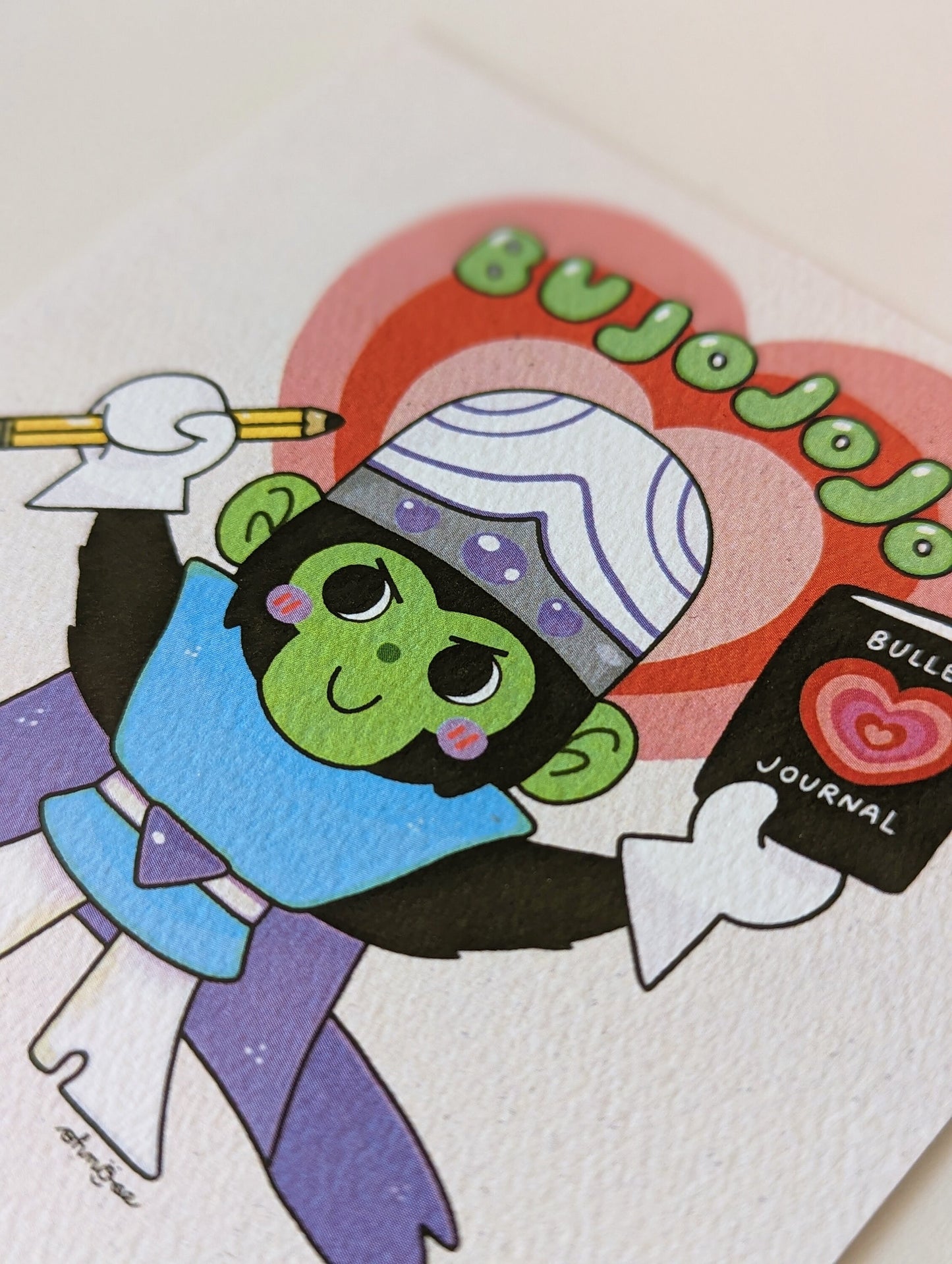 Mojojo Bujojo 4x4 MINI Art Print| Bullet Journal- Bujo Powerpuff Girls PPG  | 90's Baby | 90s Kids Cartoon Villain