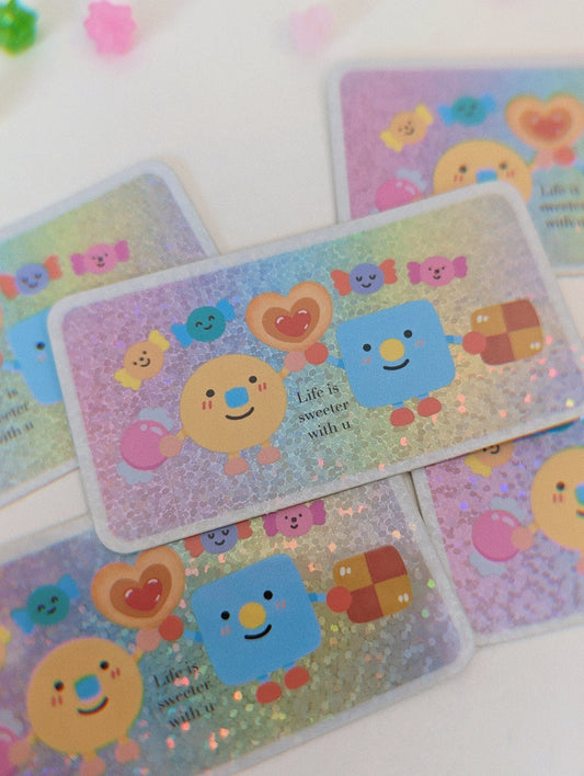 Rainbow Candy Glitter Sticker--Ell & Opal| Life is Sweeter with /you| Cute sweets