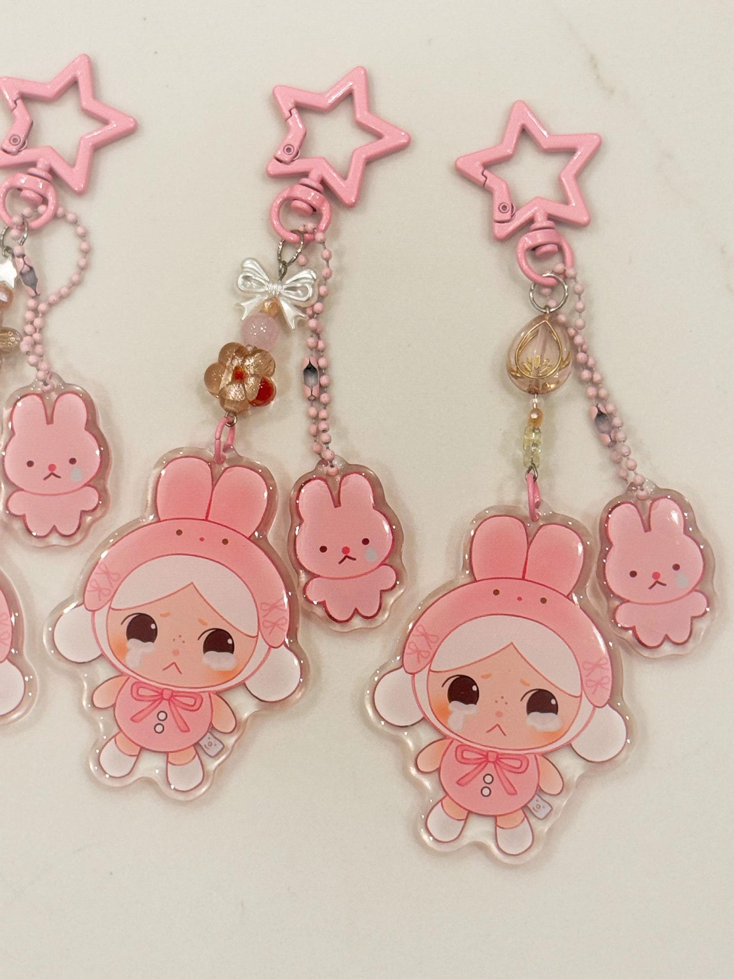 Gacha CryBaby Jewelry Grade Keychain| RANDOM Blind Bag| Hand-Assembled Charms w/ mix of glass, pearls, acrylic & artisan beads | Each unique
