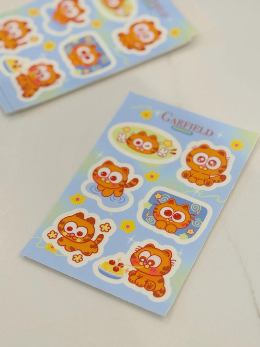 Baby Garfield A6 Durable Waterproof Vinyl Sticker Sheet| Garfield Movie & Comics Artwork| Perfect 4 Waterbottles Gifts Laptops| Cute Cats