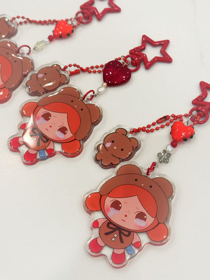 Gacha CryBaby Jewelry Grade Keychain| RANDOM Blind Bag| Hand-Assembled Charms w/ mix of glass, pearls, acrylic & artisan beads | Each unique