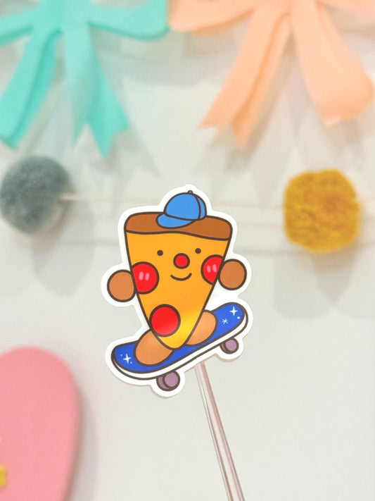 Home Slice Vinyl Sticker| NYC Kawaii Food Illustration Series| Cute Waterproof Premium Matte Sticker| Perfect Gift for Friends and Homies