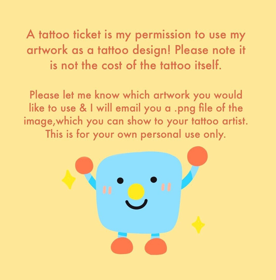 OhN0se Tattoo Ticket/ Tattoo Permission (Please read description!)