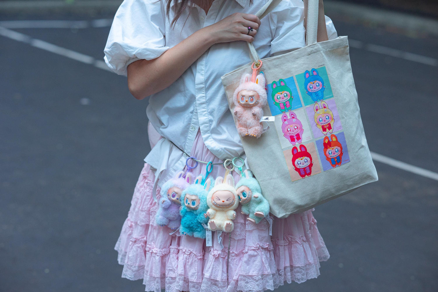 Sailor Moon x Labubu Sturdy Canvas Tote Bag| Cute Monsters Anime Inspired 100% Cotton Bag| Kawaii Magical Girls Transformation