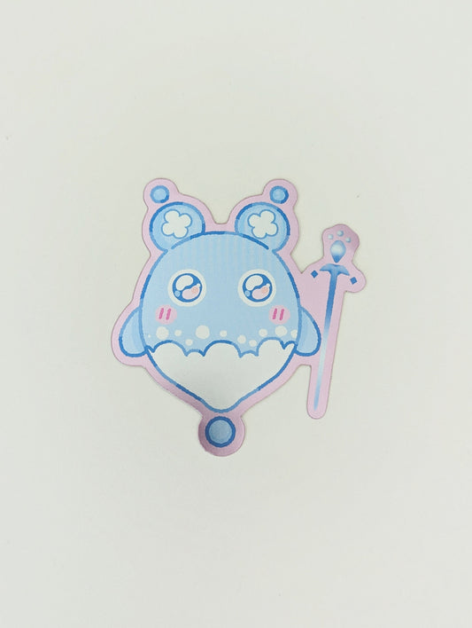 Drippy FFXIV Mirror Matte Sticker| Final Fantasy 14 (Fourteen) MMORPG| Cute Water Monster