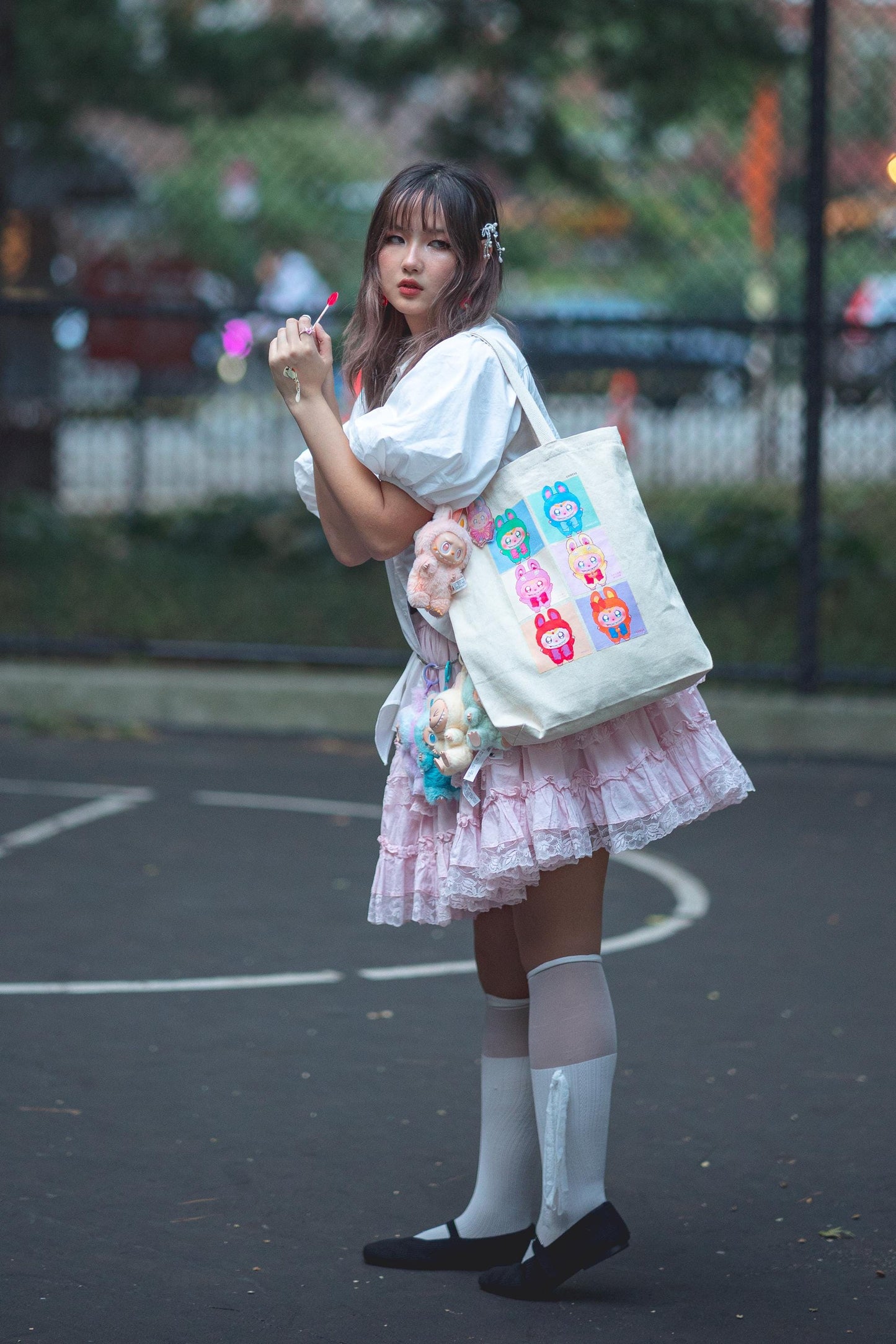 Sailor Moon x Labubu Sturdy Canvas Tote Bag| Cute Monsters Anime Inspired 100% Cotton Bag| Kawaii Magical Girls Transformation