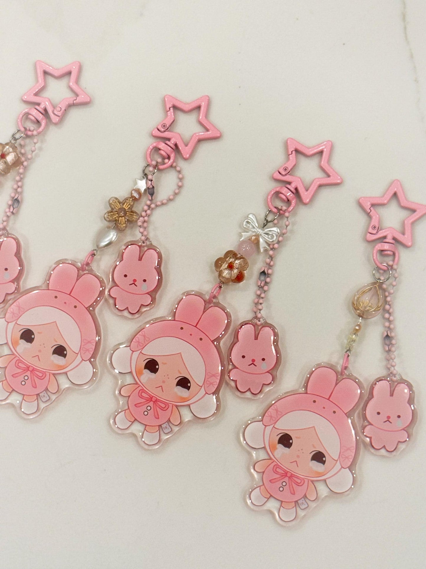 Gacha CryBaby Jewelry Grade Keychain| RANDOM Blind Bag| Hand-Assembled Charms w/ mix of glass, pearls, acrylic & artisan beads | Each unique