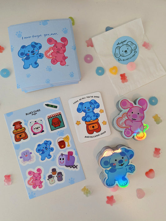 The ULTIMATE Blues Clues Bundle with Exclusive Sticker/Art Print, Sticker Sheet, Holographic Stickers Look at All You've Done & Accomplished